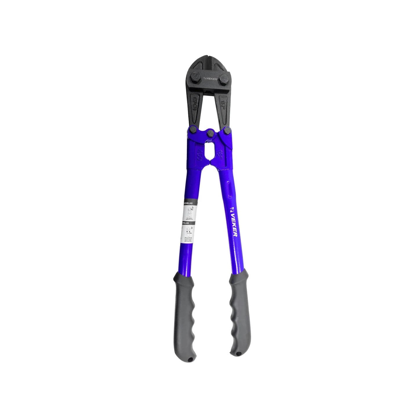 Corta perno Veker azul 18" (45 cm) con cuchillas de acero templado y mangos ergonómicos antideslizantes.