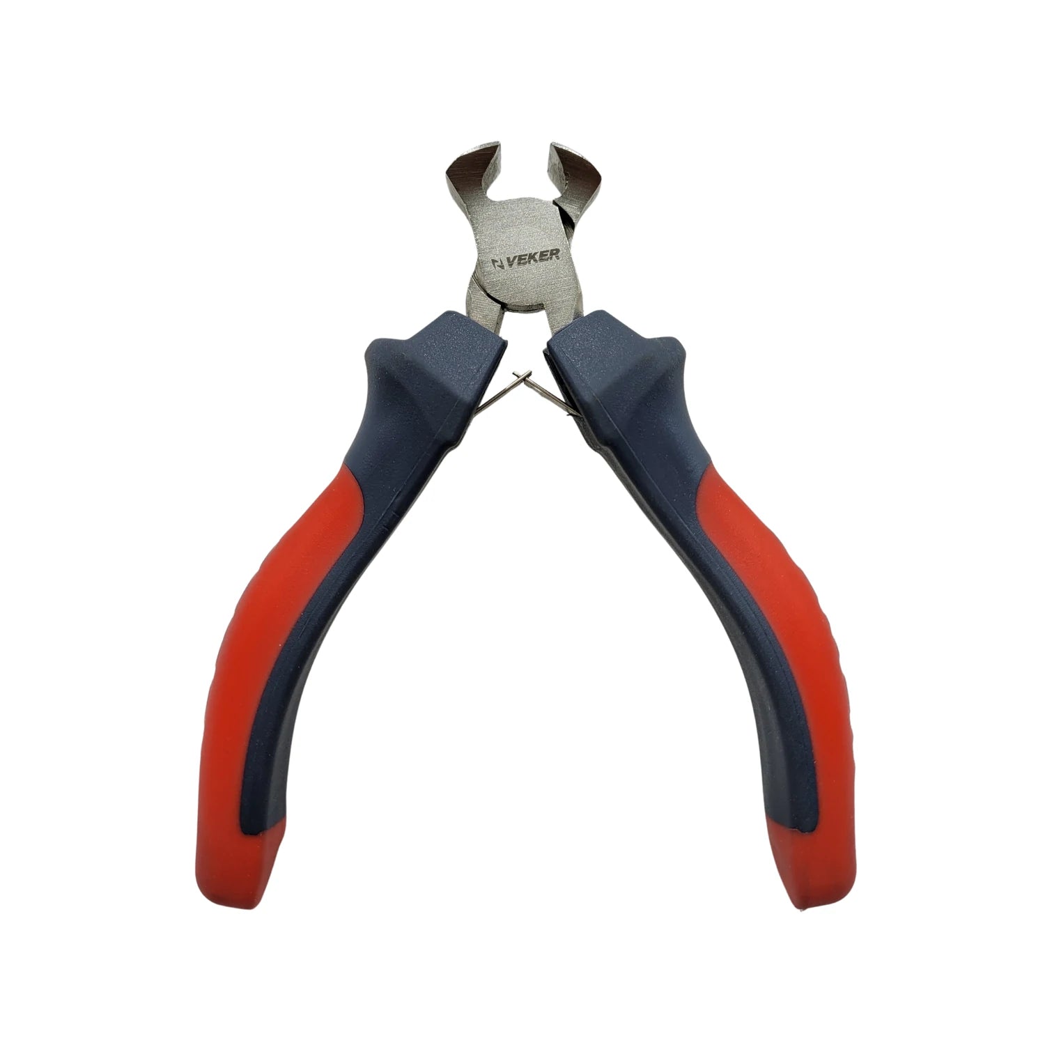 Pinza tenaza Veker con mangos ergonómicos rojos y negros para corte y extracción de clavos