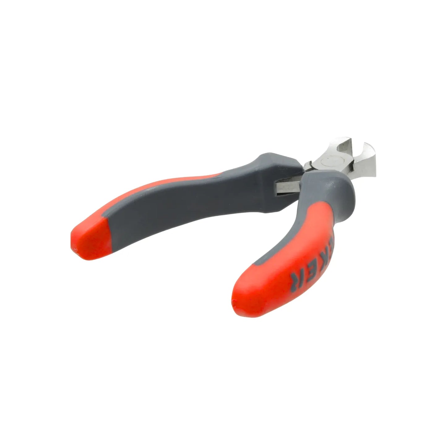 Pinza tenaza de corte frontal Veker, mangos bimaterial ergonómicos en rojo y gris