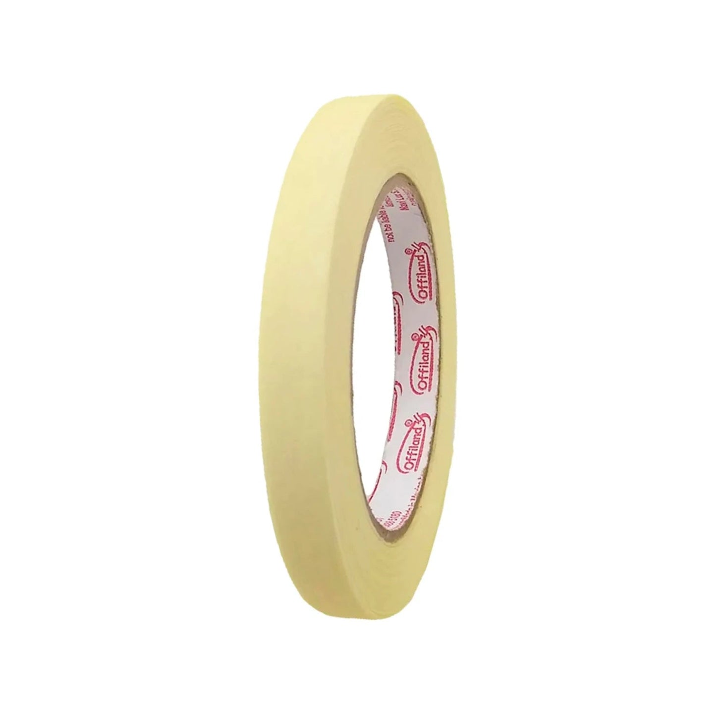 Masking tape Offiland 1/2 pulgada (12mm) x 50m color beige para pintura y uso general