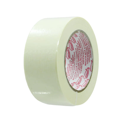 Adhesivo hule-resina.,Respaldo de papel crepado.,Masking de 2" acordeón.,Ideal para la aplicación de corta duración como el etiquetado y sujeción.