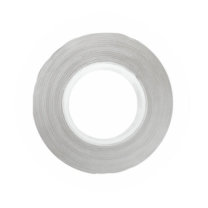 Cinta adhesiva de doble cara transparente extra fuerte tipo nano tape para montaje y fijación en paredes.