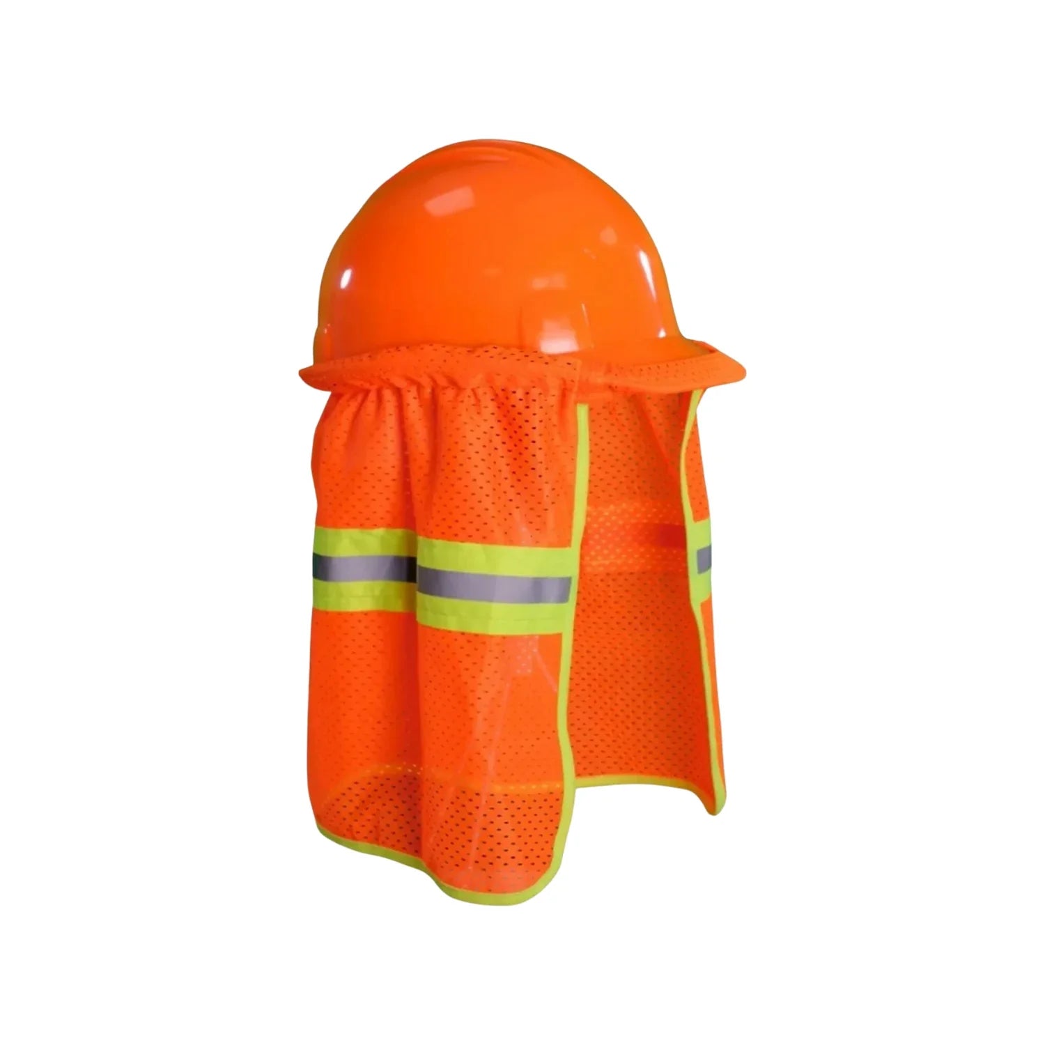 Tela de alta visibilidad de poliéster.,Con reflejante.,Composición: 96.7% Poliéster y 3.3% nylon.