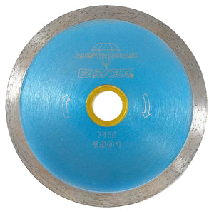 Disco de diamante de rín continuo.,Corte de materiales de construcción en general.,Diámetro: 4"(102 mm).,Eje: 7/8"(22.23 mm).,Espesor:1/16" (1.6 mm).,Velocidad 13300 RPM,Para cortes sin despostillar.,Ideal para concreto, piedra, loseta, cerámica, azulejo, mosaico, mármol y otras piedras naturales.,Corte en seco.,Utilice una fuerza moderada ya que el exceso de presión daña los diamantes.,Usar guantes y lentes de protección al momento de su uso.