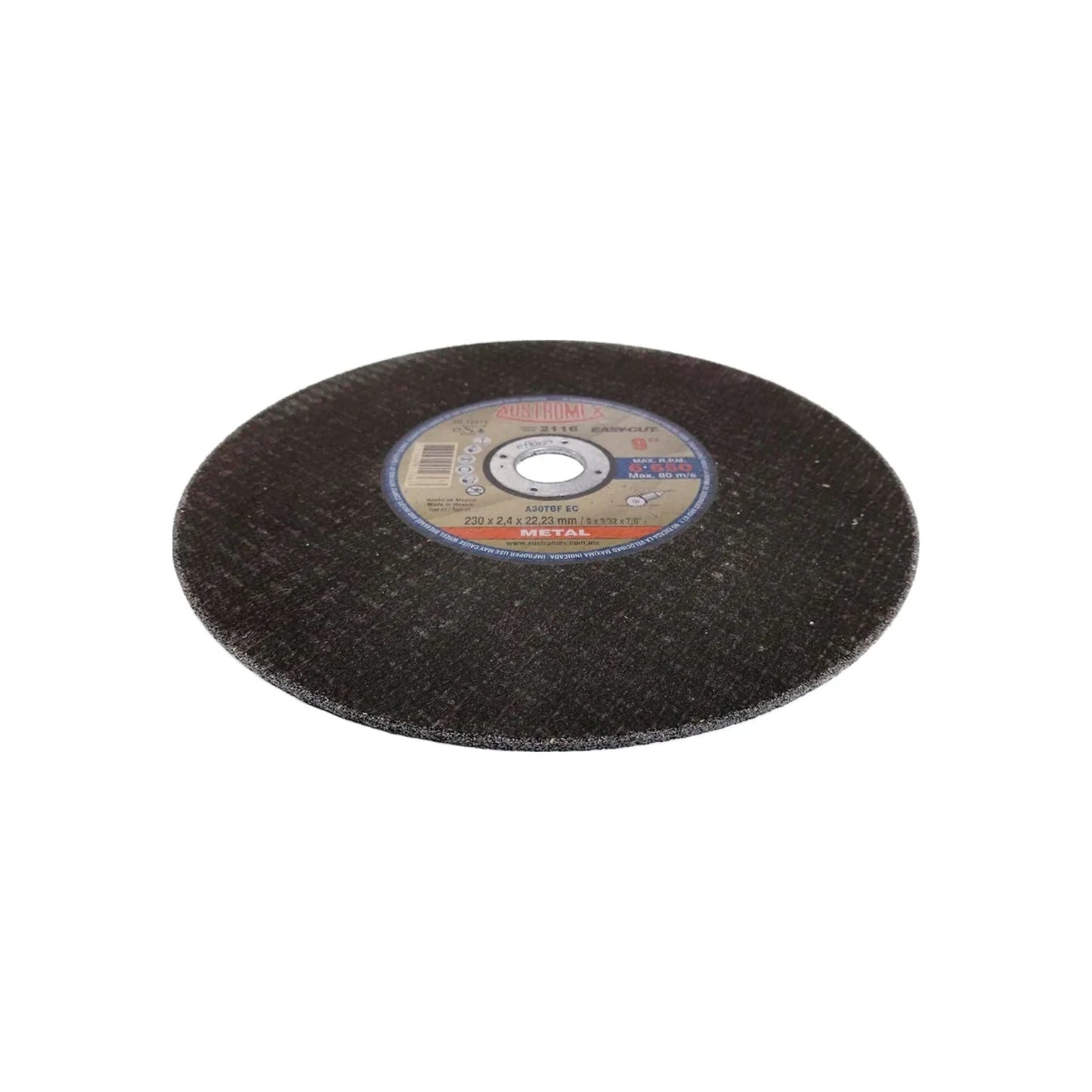 Disco de corte abrasivo Austromex 9 pulgadas para metal, modelo 2116 EASYCUT