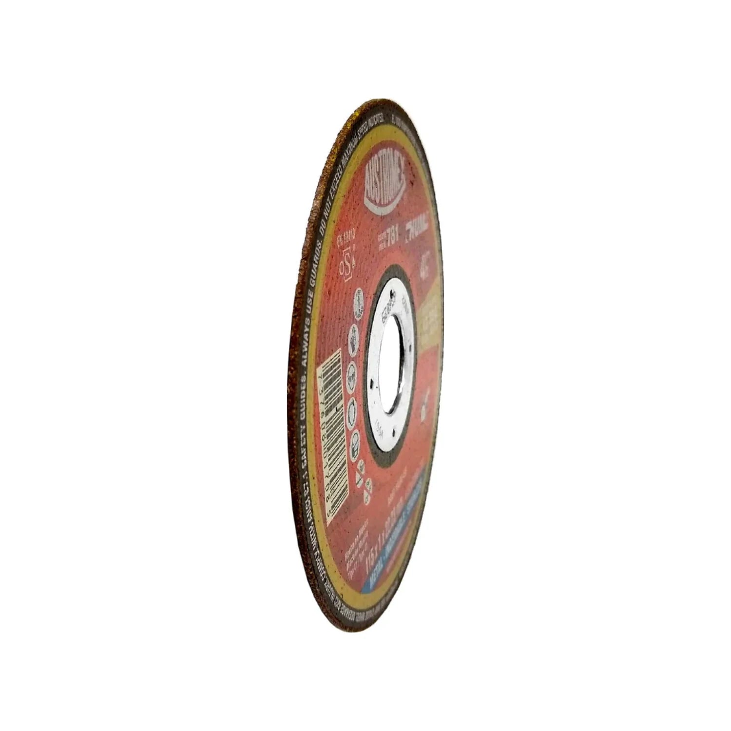 Disco de corte abrasivo para metal Austromex 781 de 4 1/2 pulgadas (115mm) rojo/naranja