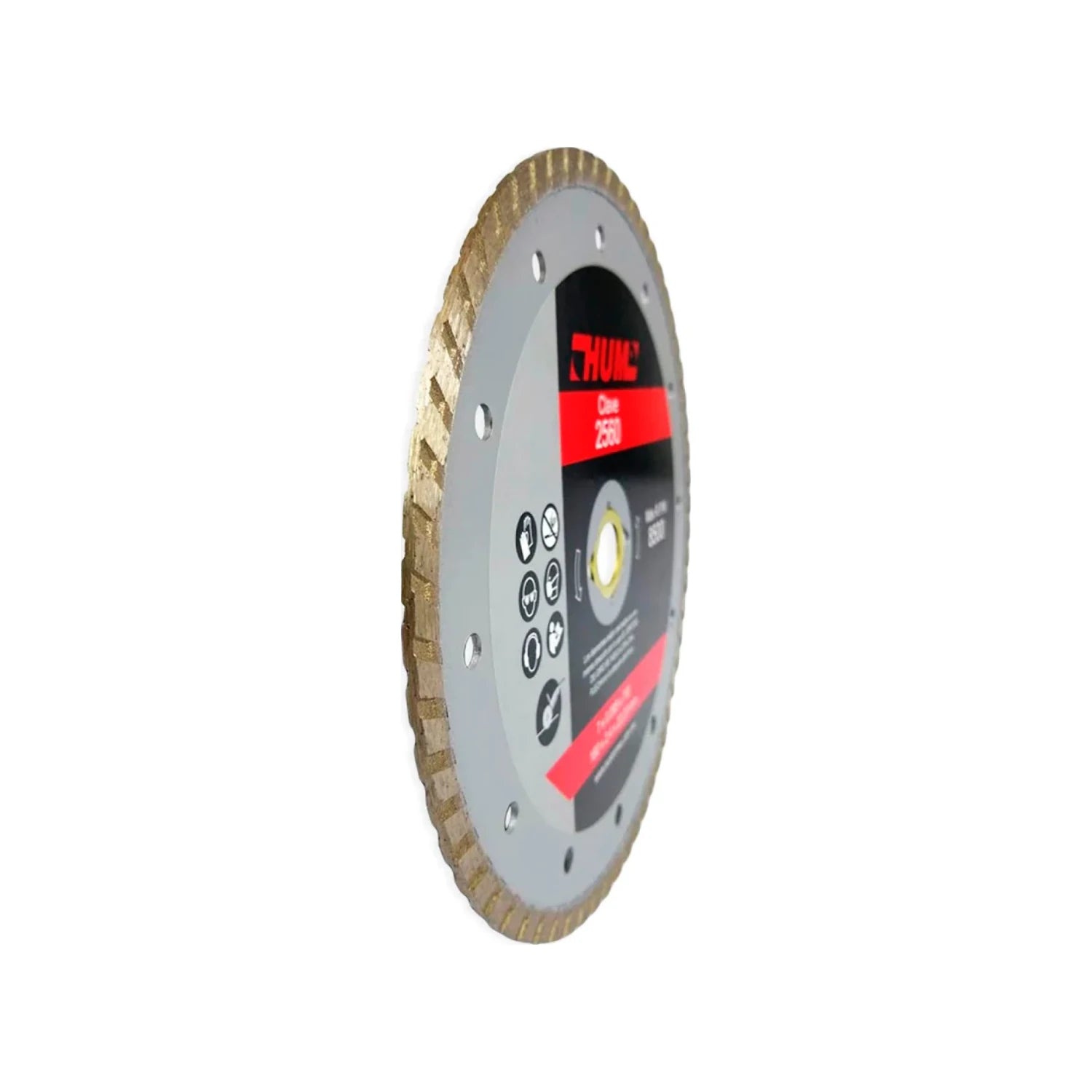 Disco diamantado turbo THUM 2560 para corte de concreto, ladrillo y cerámica