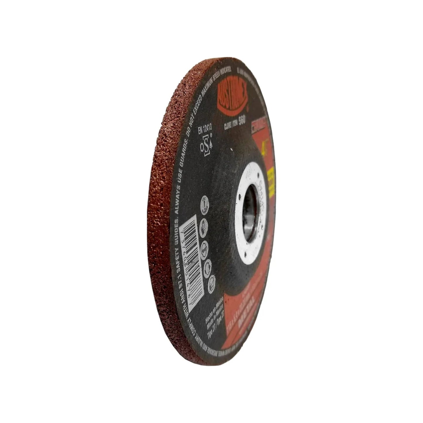 Disco de desbaste Austromex 560 para esmeriladora, metal, tipo 27, color rojizo