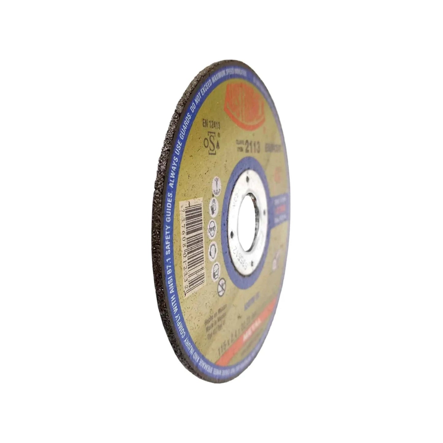 Disco de corte Austromex 2113 para metal, 4 1/2 pulgadas (115mm) x 2.4mm, alta durabilidad y precisión.