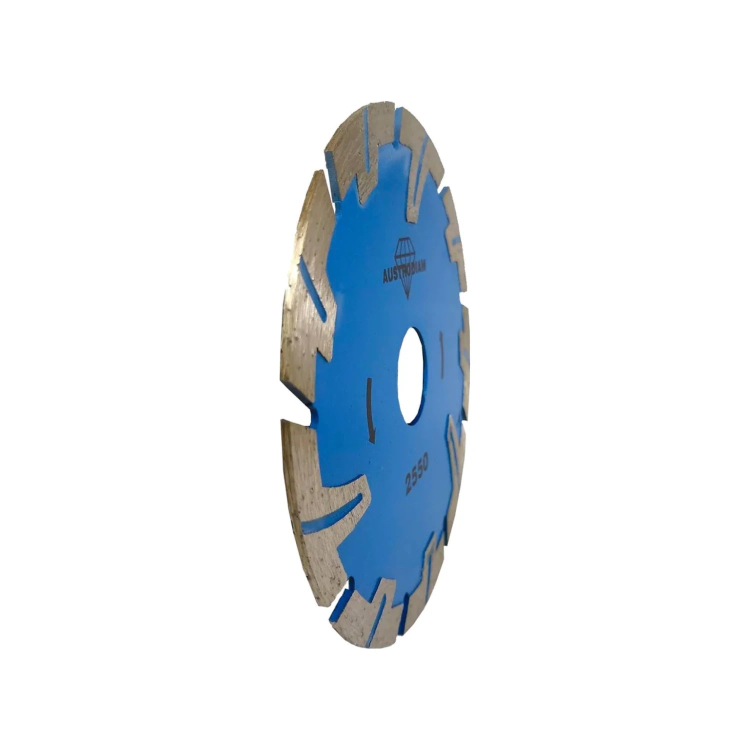 Disco diamantado segmentado azul Austrodiam 2550 de 4 1/2 pulgadas para corte en construcción