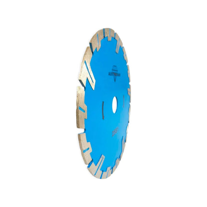 Disco diamantado segmentado Austrodiam azul para corte de concreto y materiales de construcción.