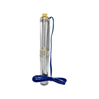 Bomba sumergible Igoto tipo bala acero inoxidable para pozo profundo con cable azul