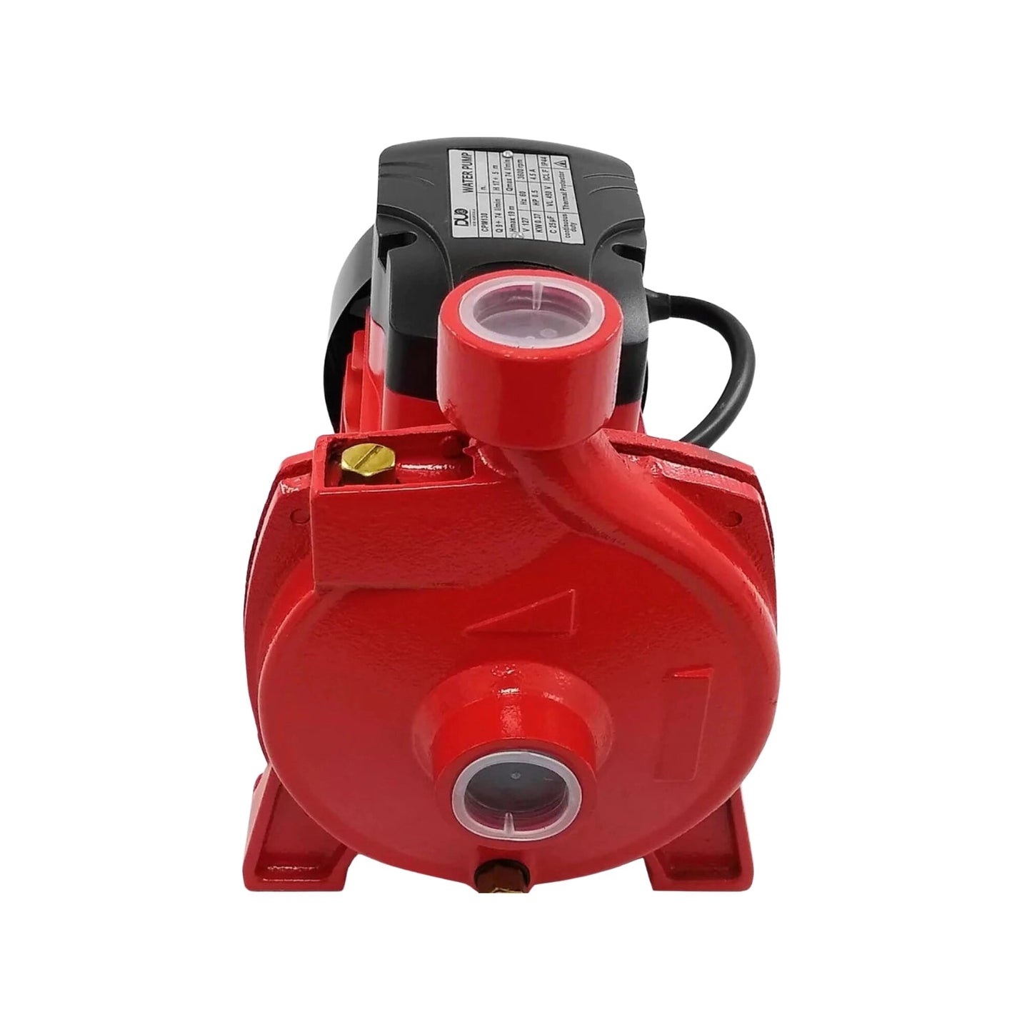 Bomba de agua centrífuga DJO 1/2 HP roja CPM130, 370W, ideal para suministro de agua doméstico y riego.
