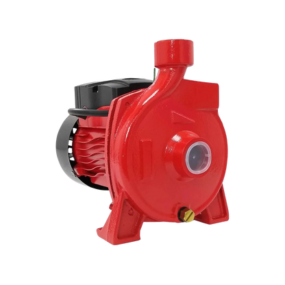 Bomba centrífuga roja 1/2 HP con motor eléctrico para impulsión de agua y líquidos