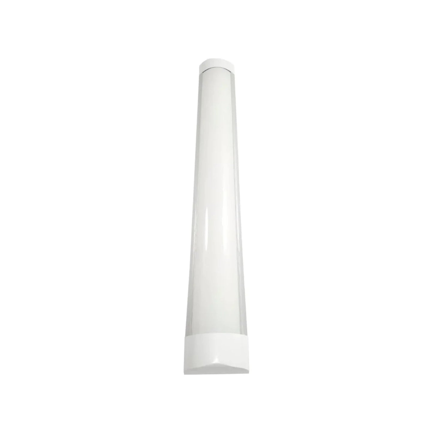 Lámpara LED lineal blanca de 120 cm para sobreponer, 40W, ideal para iluminación de gabinete o cocina.