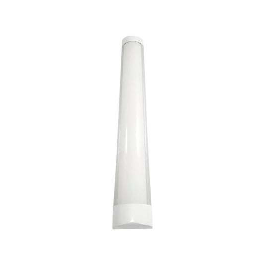 Lámpara LED lineal blanca de 120 cm para sobreponer, 40W, ideal para iluminación de gabinete o cocina.
