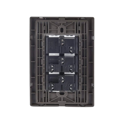 Placa 3 apagadores escalera inoxidable oxford Igoto INOX2021
