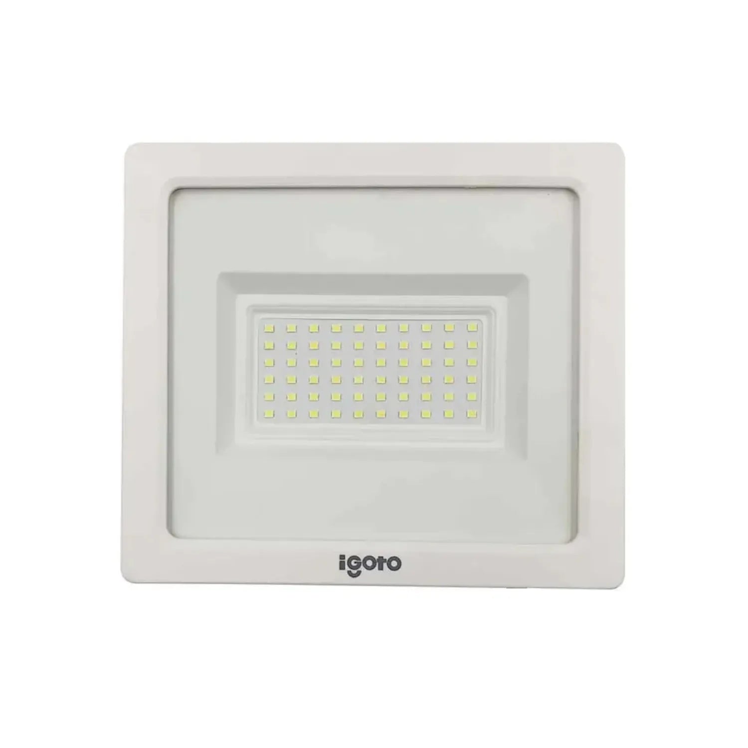 Reflector LED marca iGoto color blanco con matriz de iluminación integrada para exteriores