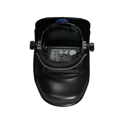 Careta para soldar automática negra con auto-oscurecimiento True Color, ideal para protección del soldador.