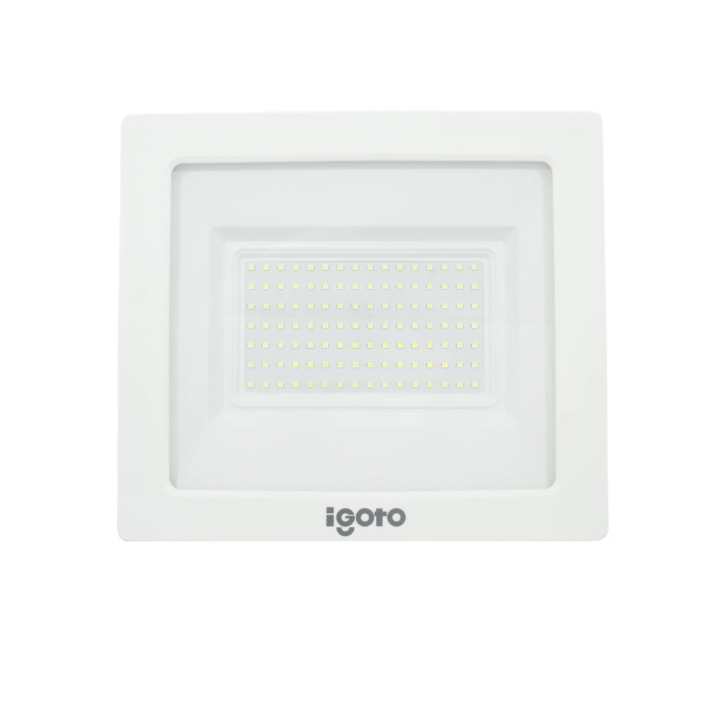 Reflector LED Igoto blanco cuadrado con múltiples LEDs, para iluminación exterior y seguridad