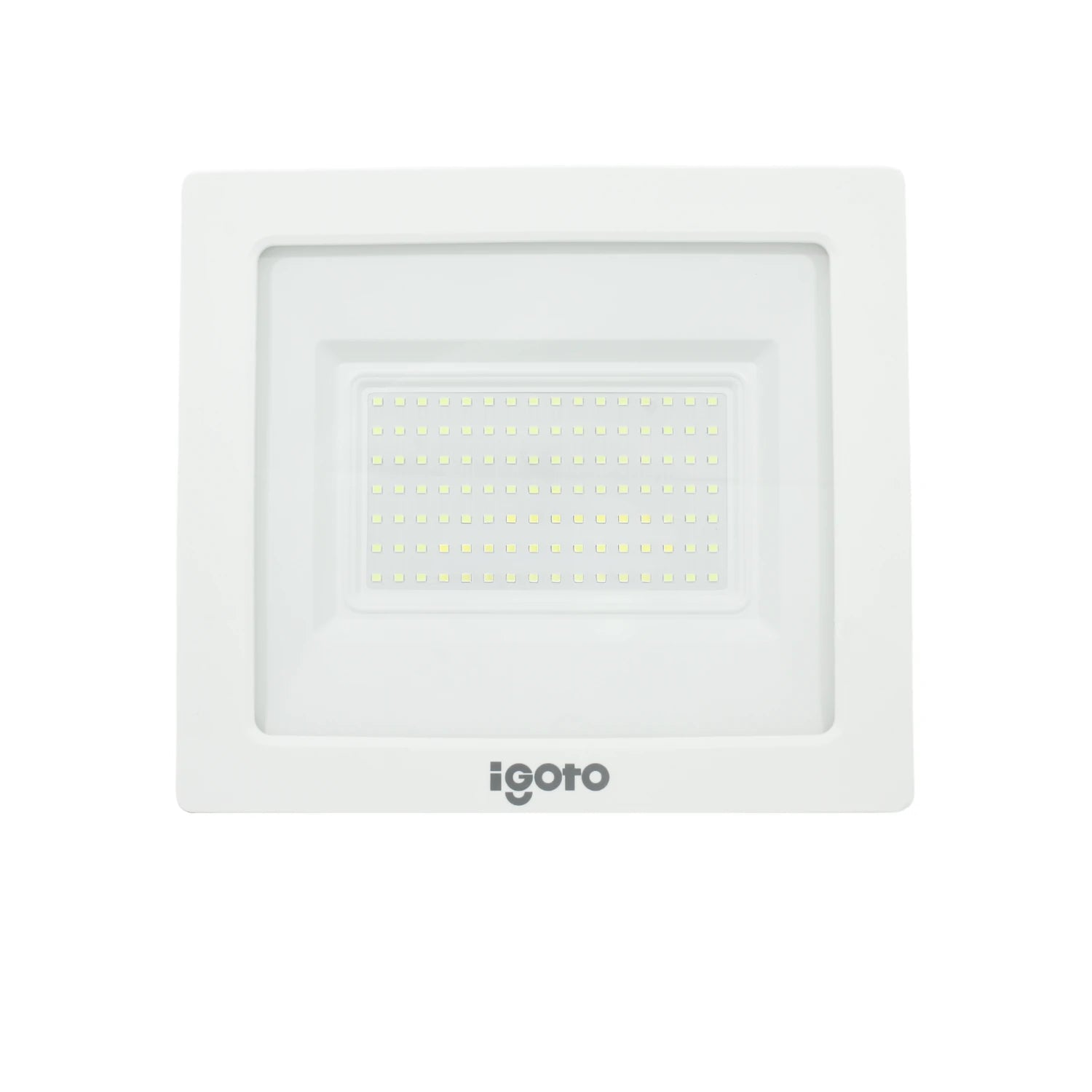 Reflector LED Igoto blanco cuadrado con múltiples LEDs, para iluminación exterior y seguridad