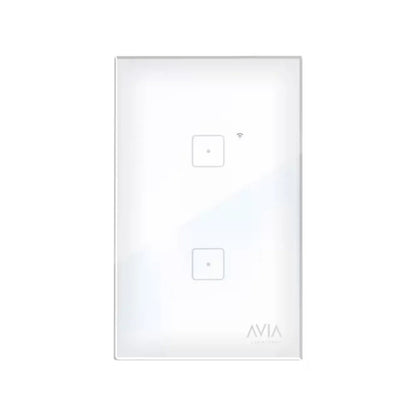 Apagador inteligente Wi-Fi AVIA blanco, doble botón táctil para control de iluminación del hogar