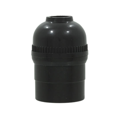Socket sencillo negro de plástico, portalámparas con rosca para bombilla estándar