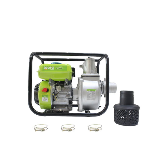La MAG3 es una motobomba ideal para aguas limpias y regar cultivos.,Potencia de 6.5 HP,Caudal máximo de1 200 l/min.,Succión máxima de 8 m,Logra una altura máxima de 30 metros con un mayor flujo de agua.,Indicador de aceite.,Potencia: 4 875 W,Entrada y salida 8cm (3″).,Velocidad del motor 3 600 RPM,Tanque 3,6 litros.,Rendimiento: 2 h 30 minutos/tanque.,Uniones para manguera de aluminio.,Motor de 4 tiempos.