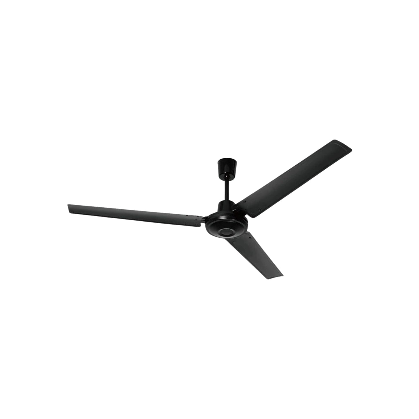 Ventilador de techo industrial negro 56" con 3 aspas para gran flujo de aire