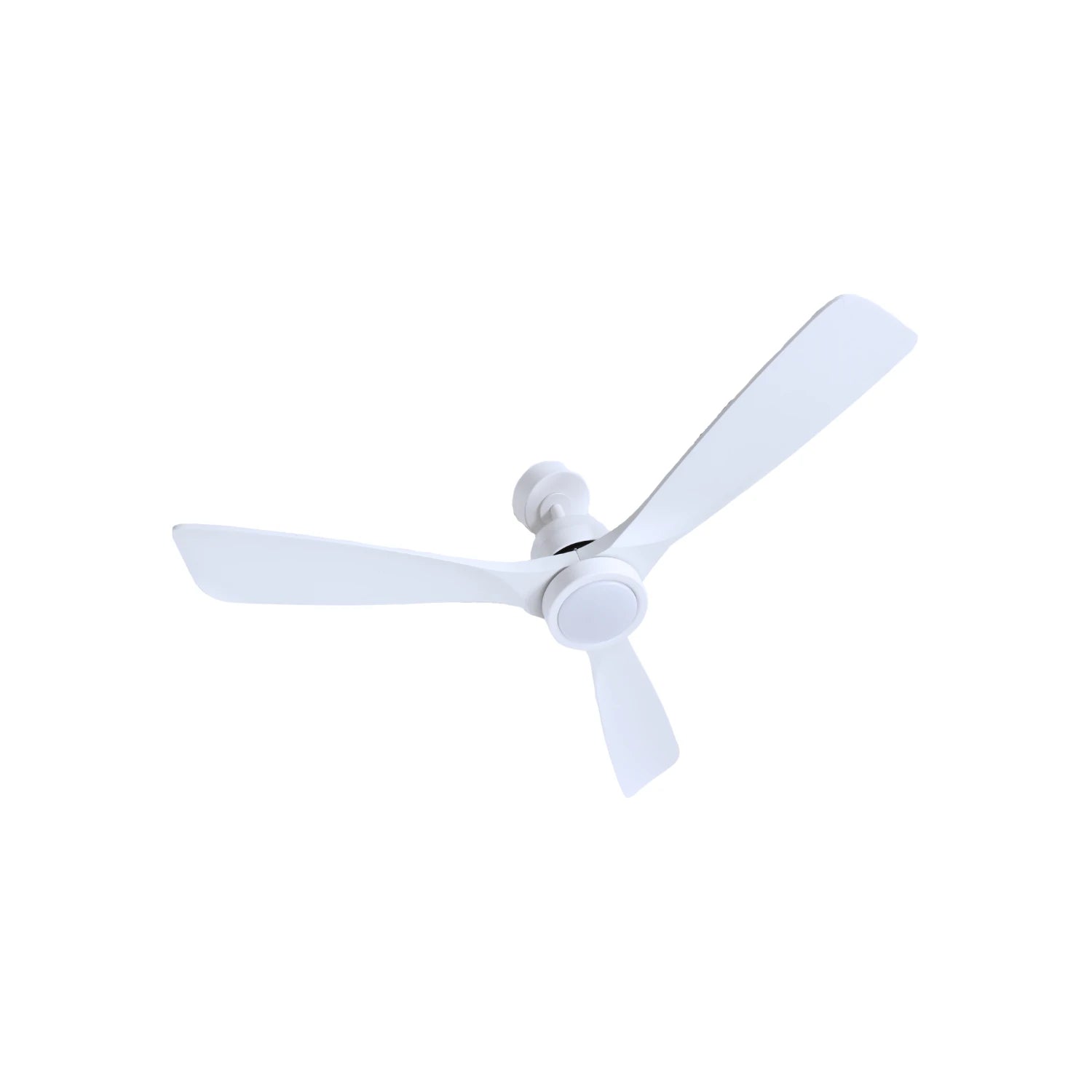 Ventilador de techo blanco de 3 aspas curvas, diseño moderno para hogares