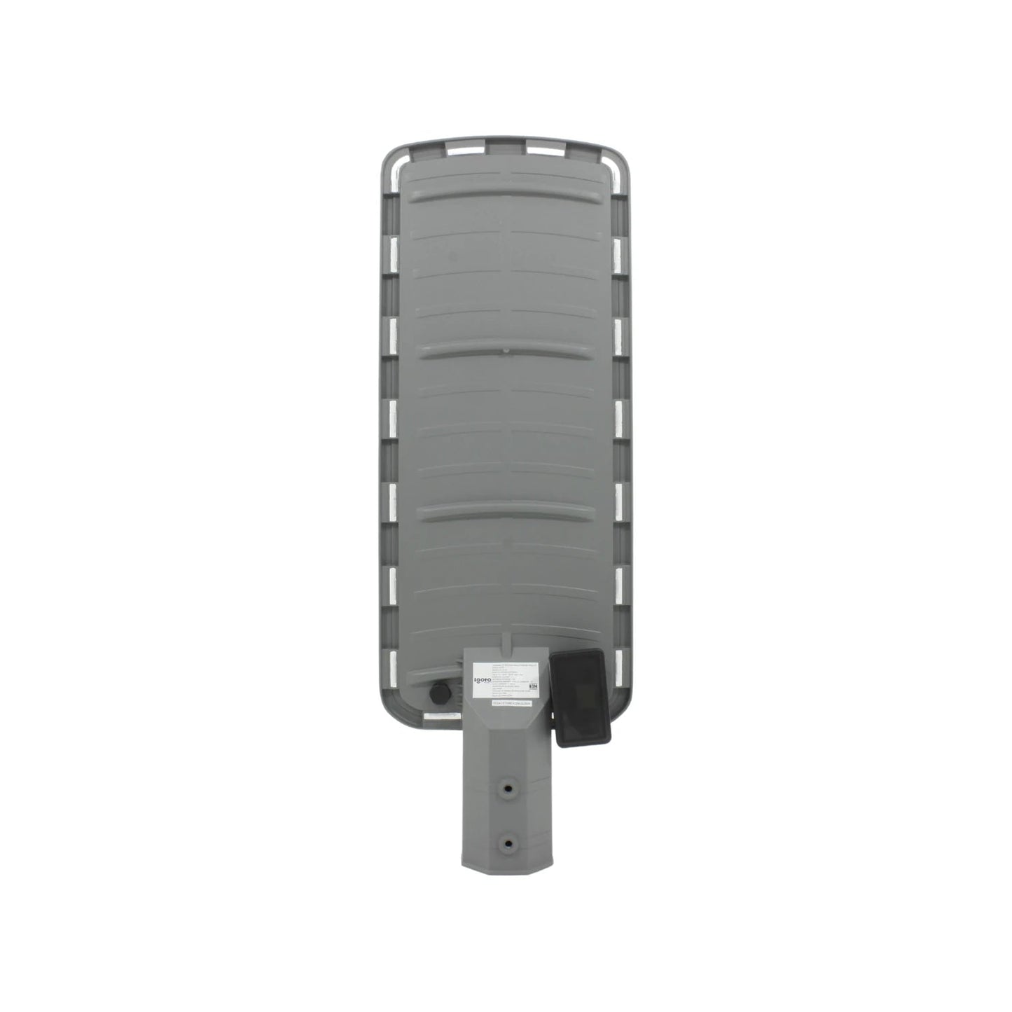 Reflector LED Igoto gris 150W con fotocelda, luminaria para alumbrado público exterior