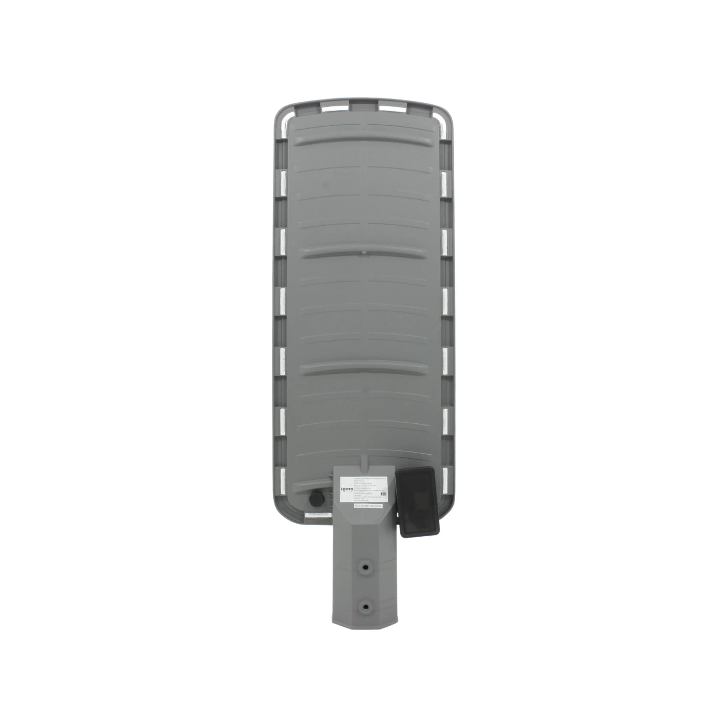 Reflector LED Igoto gris 150W con fotocelda, luminaria para alumbrado público exterior