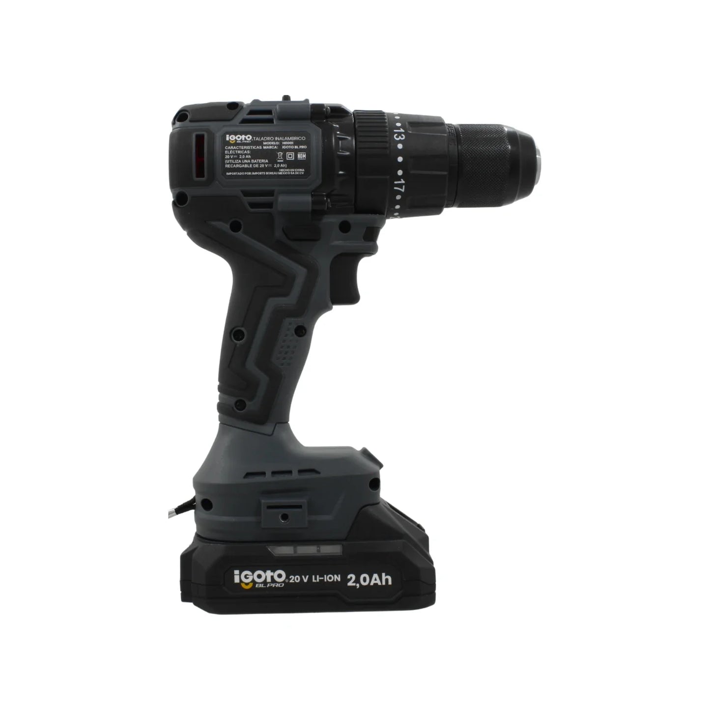 Atornillador inalámbrico Igoto 20 V 1/2" HI1001 BL PRO