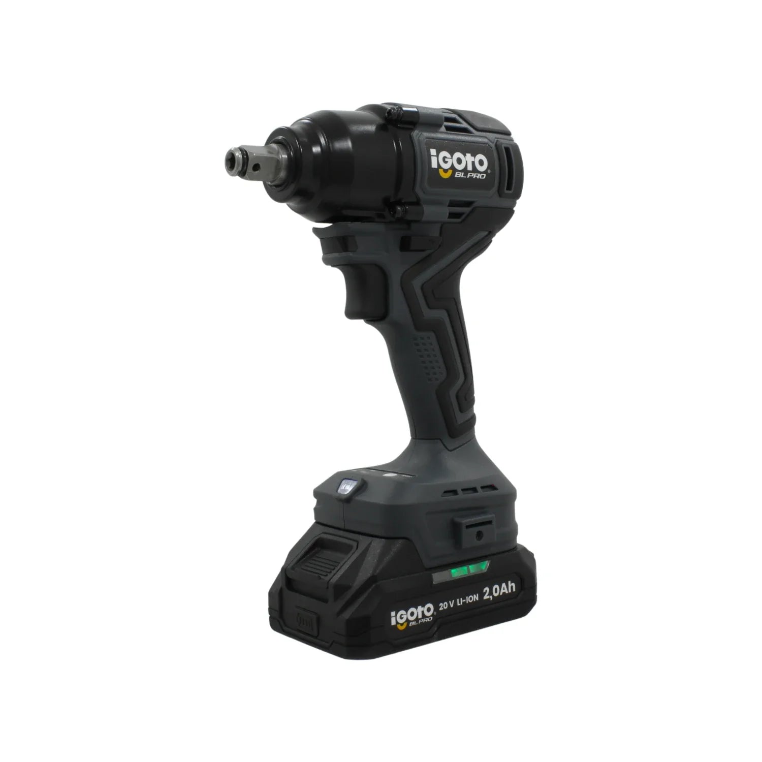 Atornillador de impacto inalámbrico iGoto BL PRO 20V batería de litio gris profesional