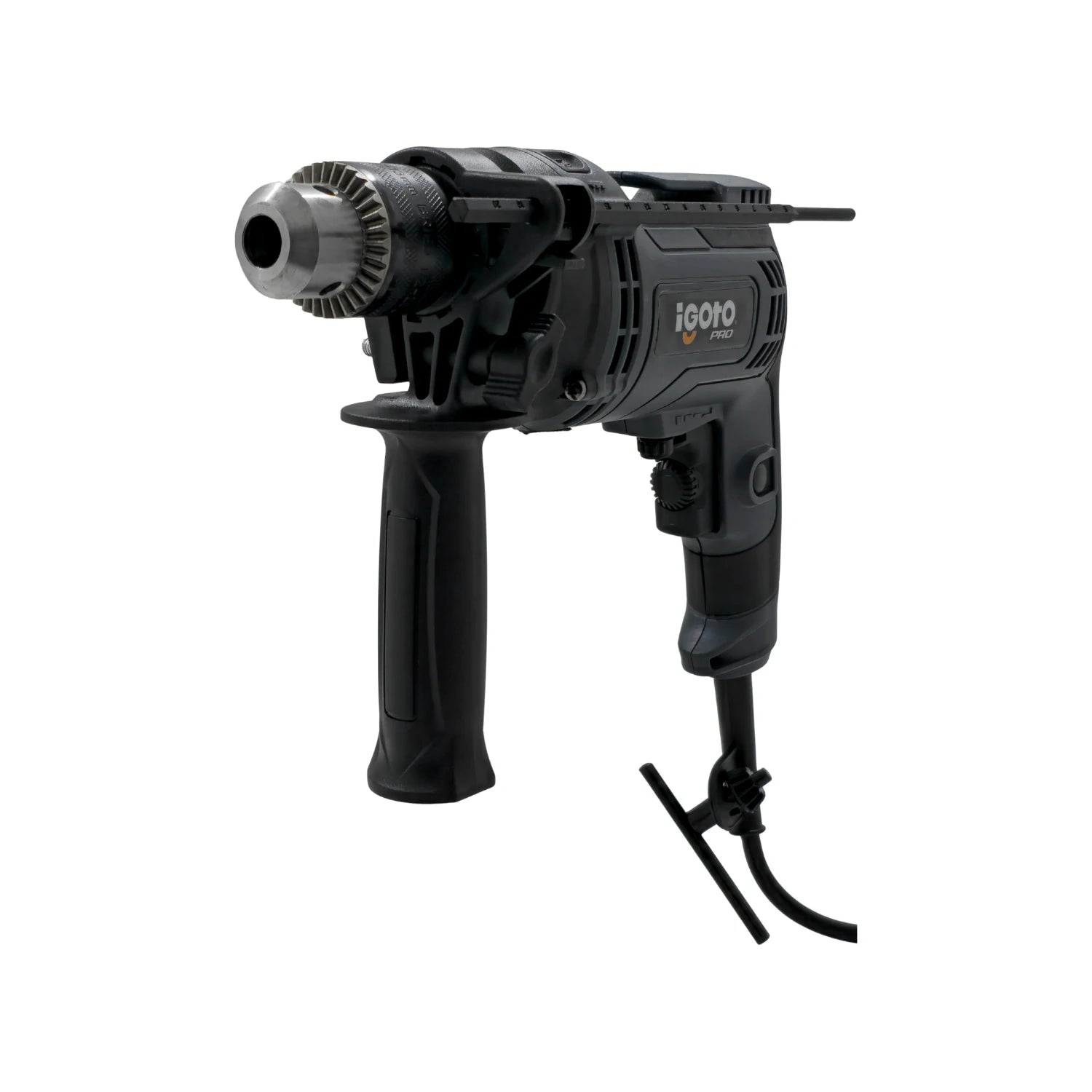 Rotomartillo eléctrico Igoto PRO 850W con broquero 1/2 pulgada y mango auxiliar para perforación de impacto