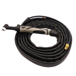 Antorcha Tig Lift,Conector roscado.,Modelo: WP262f,2 pin.,Cuello flexible.,Para todas las soldadoras con función electrodo y TIG LIFT,Ciclo de Trabajo: 35%,Corriente directa: 200 A,Corriente alterna: 150 A,Longitud: 4.5 metros.