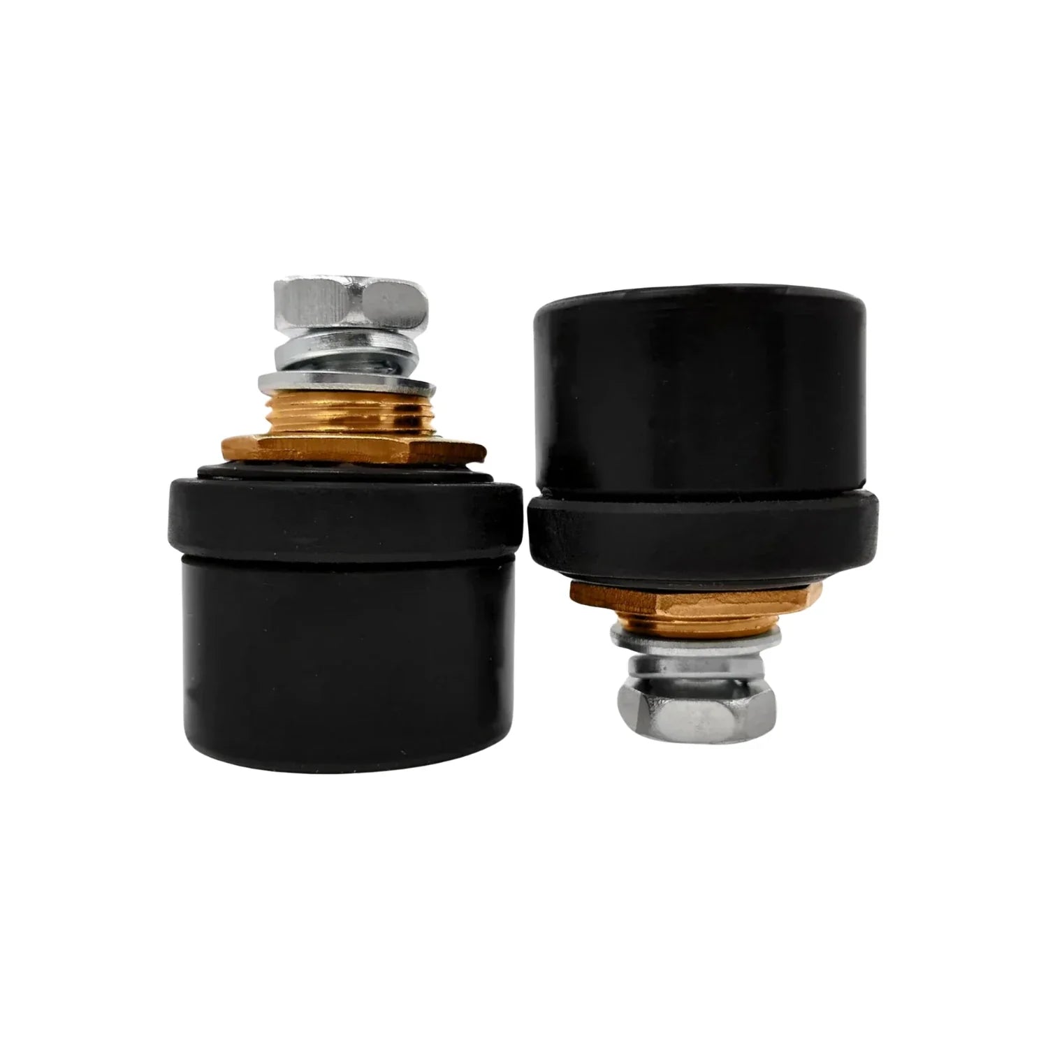 Borne para soldar de 1/2" hembra.,Terminales de bronce.,Bolsa con 2 piezas.,Compatible con la mayoría de inversores.