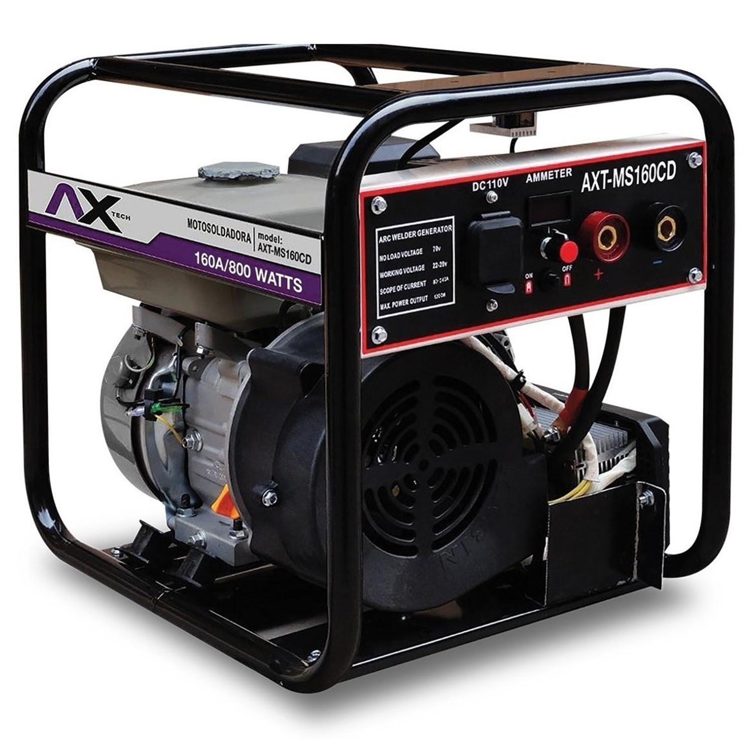 Voltaje de salida: 65 V,Rango de amperaje: 50-120 A,Generador de corriente directa a 110 V / 60 Hz de 500 W,Peso: 36 kg,Bornes de conexiÃ³n rÃ¡pida de 1/2",AmperÃ­metro digital.,Encendido manual.,Ciclo de trabajo 60% a 64 A y 30% a 120 ,Recomendado para E6011, E6013