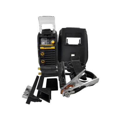 Soldadora inversora VOLT VOL-210 TBV 200A kit con careta, pinza, porta electrodo y cepillo para soldadura MMA