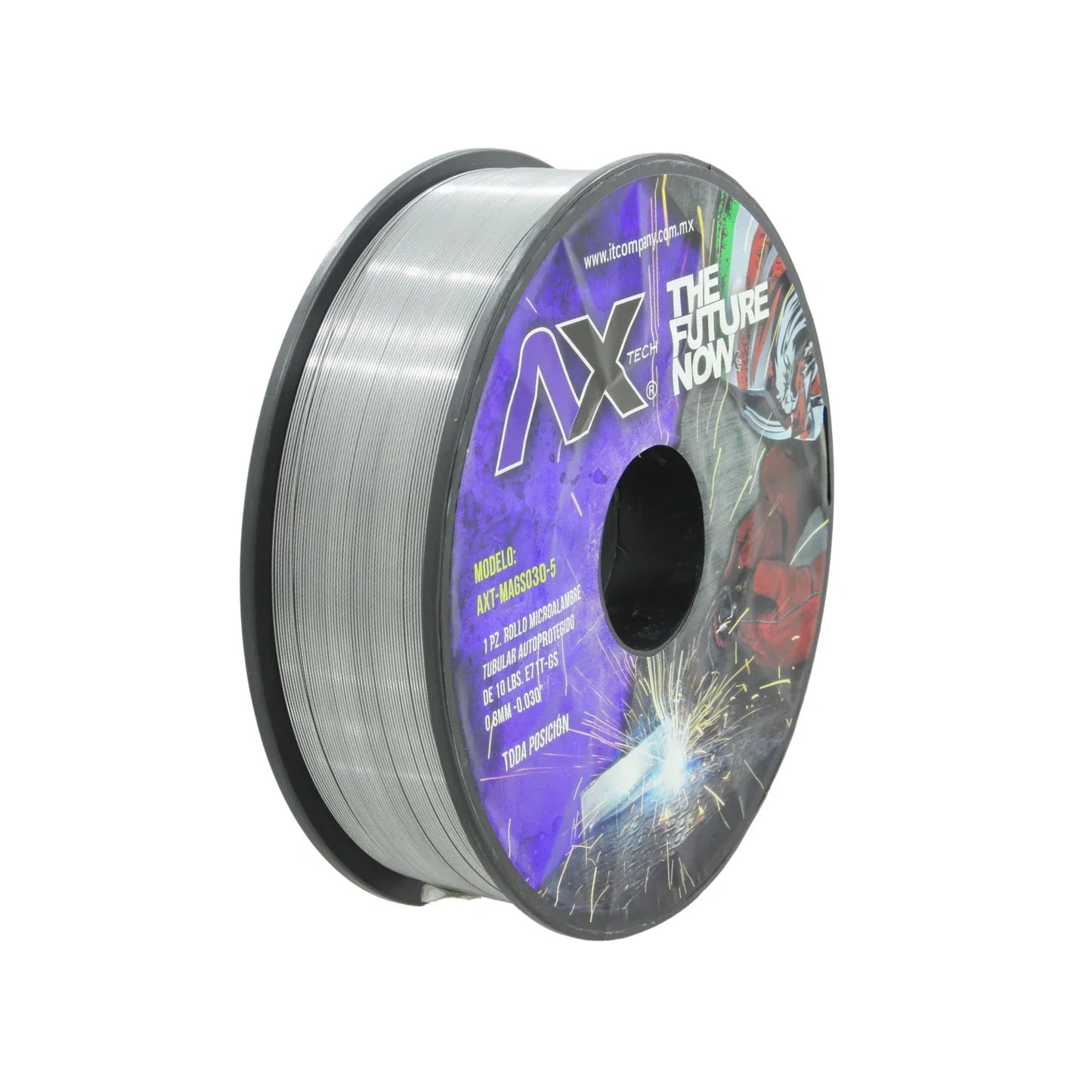 Microalambre tubular 0.030" de 5 kg sin gas Axtech  MAGS030-5