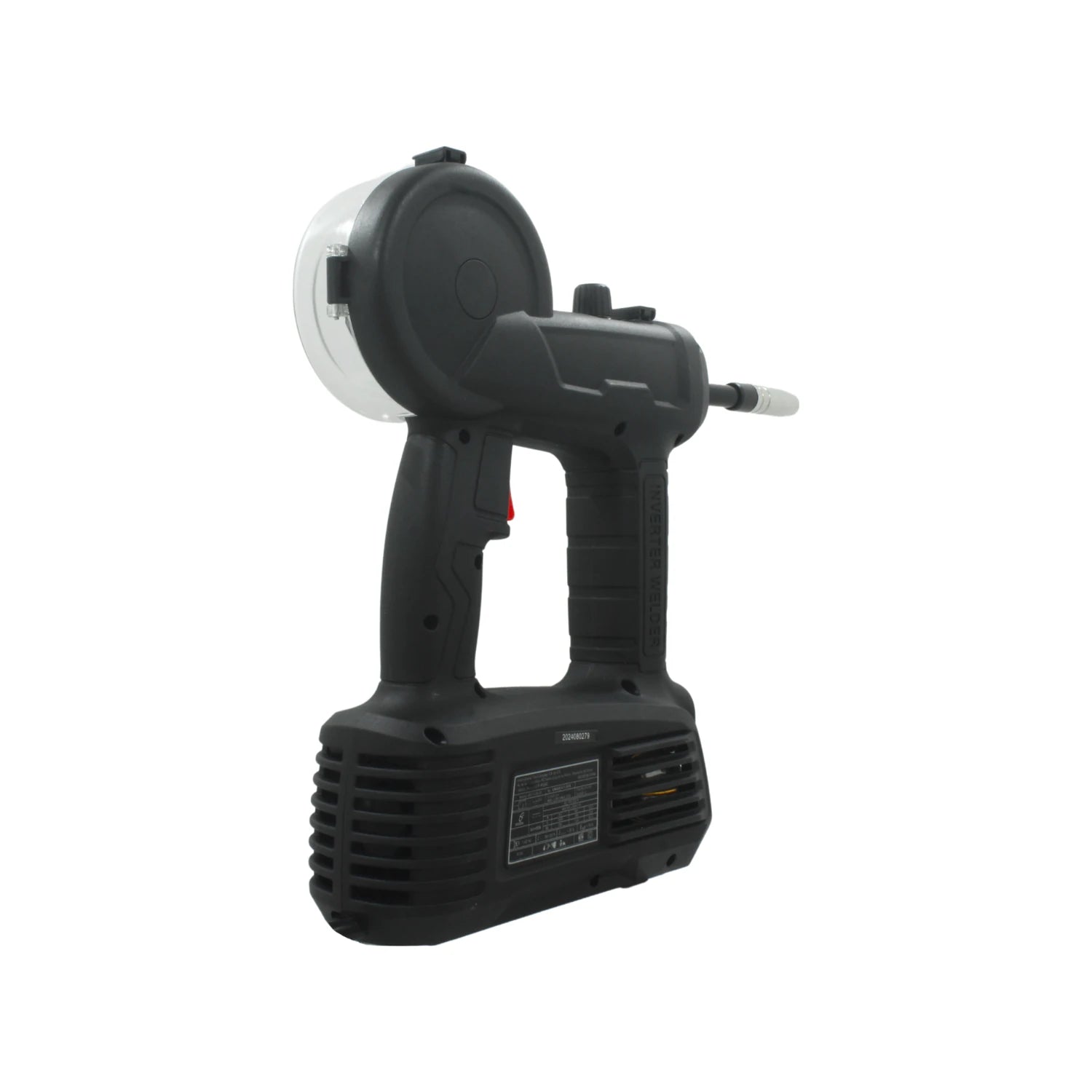 Soldadora inversora tipo pistola 100A negra para soldar con hilo flux portátil