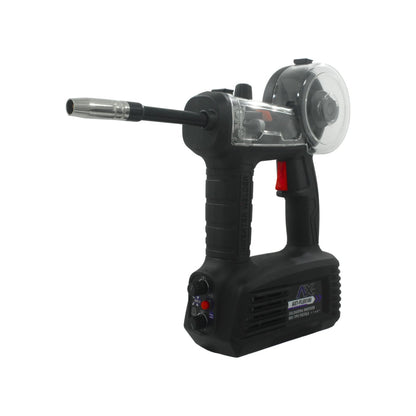 Soldadora inversora tipo pistola Axtech AXT-FLUX100 negra para soldadura de alambre sin gas