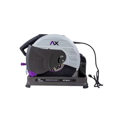 Cortadora de metales Axtech 14 pulgadas 2200W gris con detalles morados para corte de acero