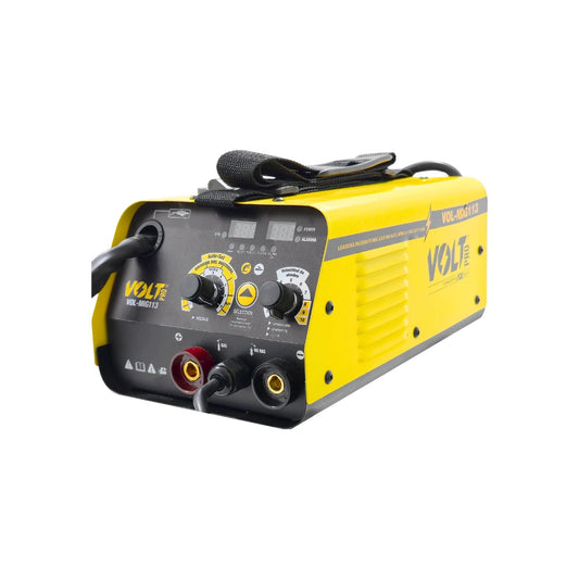 Soldadora inversora Volt VOL-MIG113 amarilla 100A MIG/MMA/TIG LIFT con auto-set y control digital