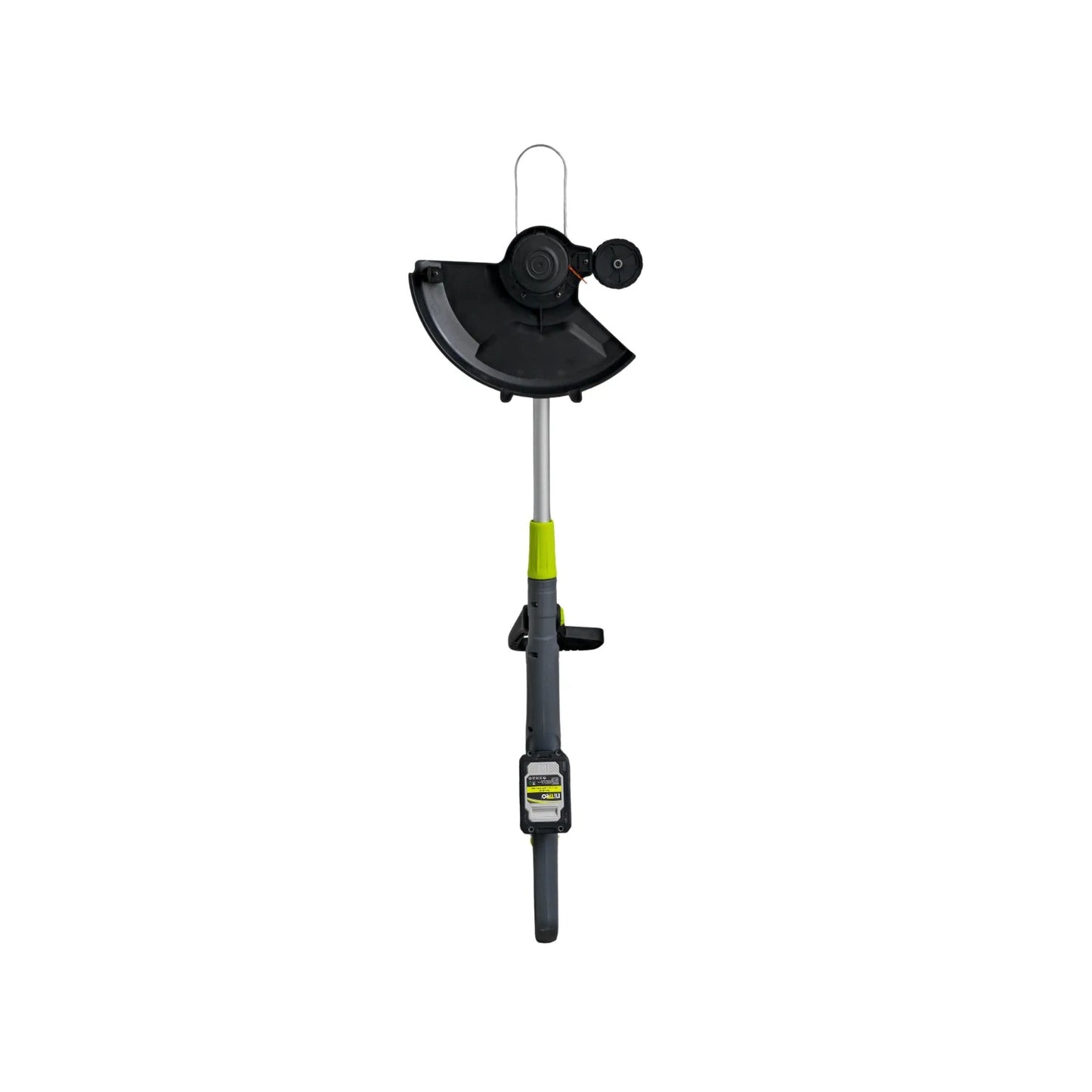 Orilladora inalámbrica Nitro gris y verde a batería, para mantenimiento de jardín.