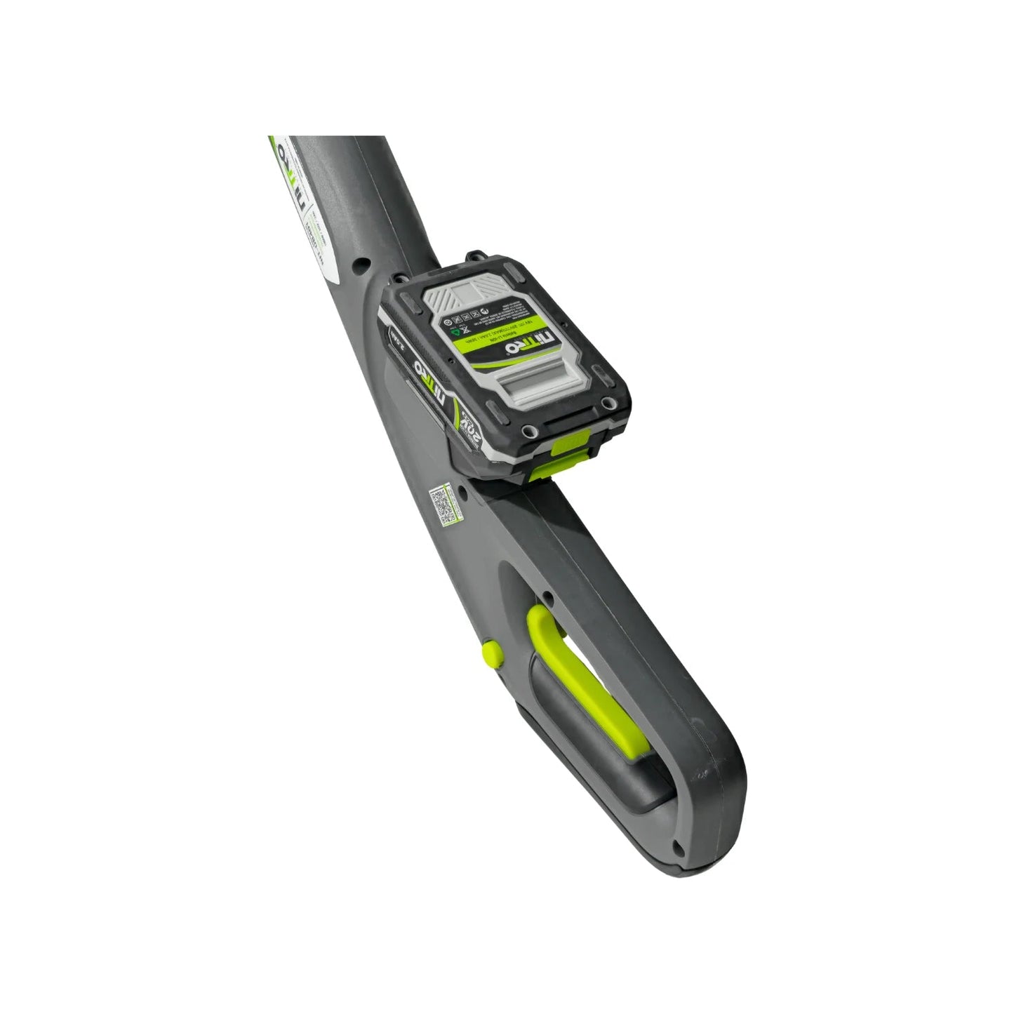 Mango ergonómico verde y batería litio Nitro 20V 3.0Ah de desbrozadora inalámbrica