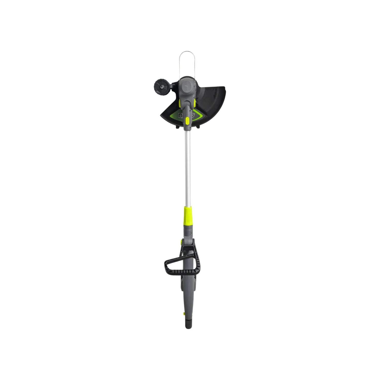 Desbrozadora orilladora inalámbrica 180W gris y verde, para corte de césped y jardinería.