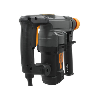 Rotomartillo Tonka gris y negro con mango auxiliar ergonómico para perforación en concreto y demolición profesional.