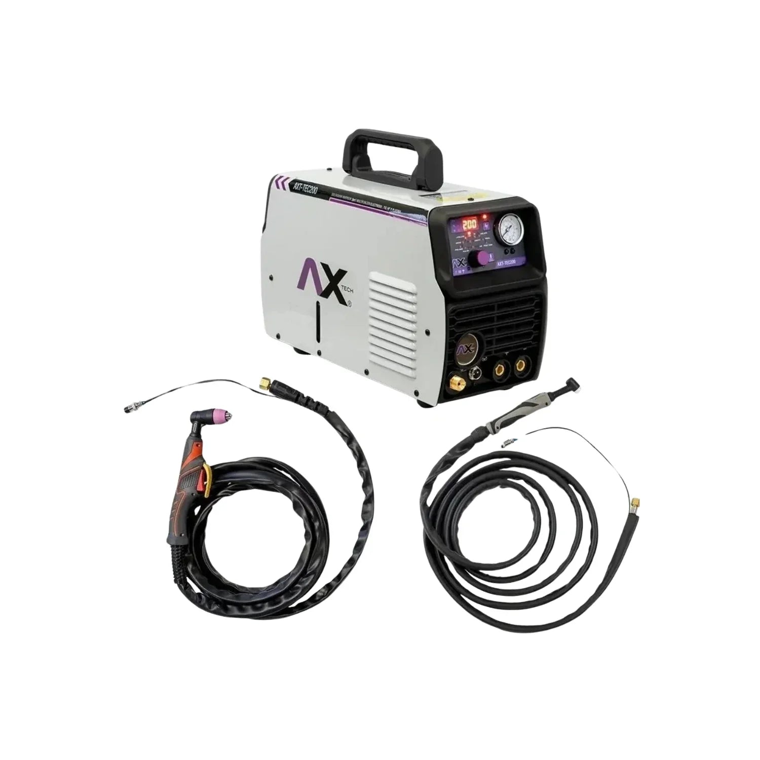 Soldadora inversora Axtech 200A TIG plasma electrodo gris con antorchas de corte y soldadura