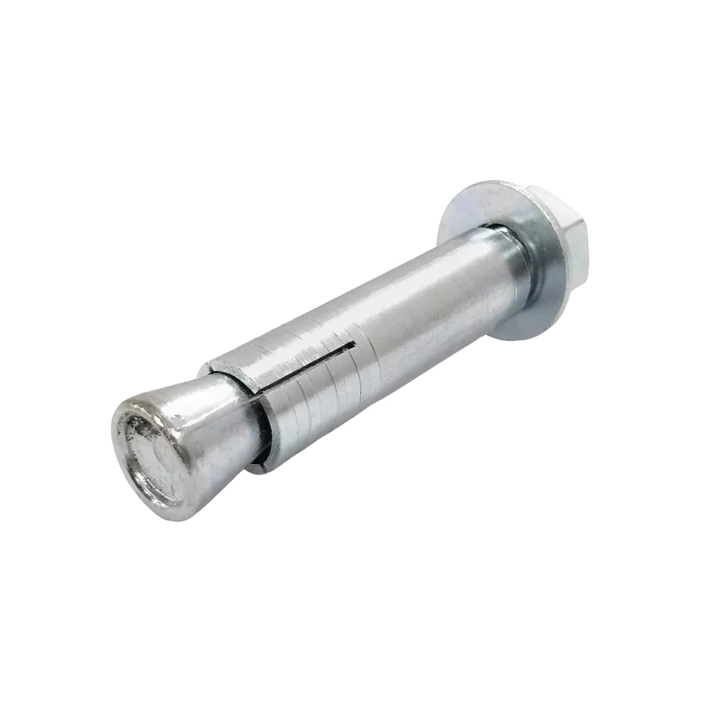 Taquete de expansión metálico con tornillo hexagonal y arandela para concreto